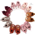 Chausson souple bébé motif animaux colorés