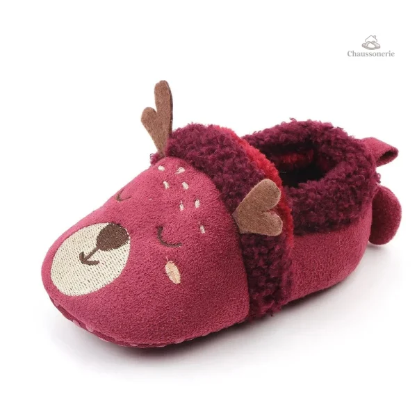 Chausson fourré bébé animaux doux et confortables - vue 11