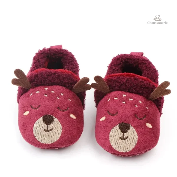 Chausson fourré bébé animaux doux et confortables - vue 12