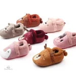 Chausson fourré bébé en forme d'animaux