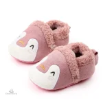 Chausson souple bébé en fausse fourrure