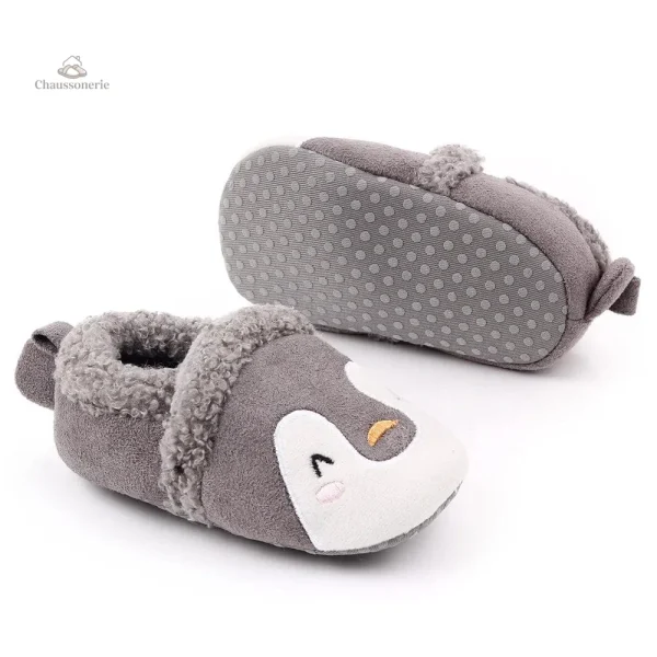 Chausson fourré bébé animaux doux et confortables - vue 26
