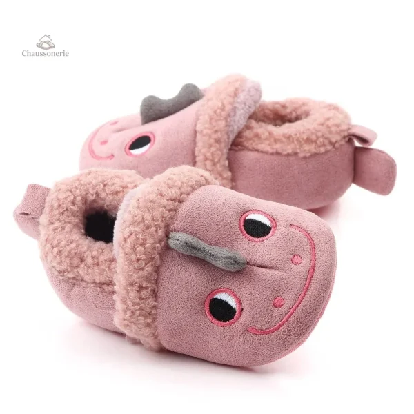 Chausson fourré bébé animaux doux et confortables - vue 32