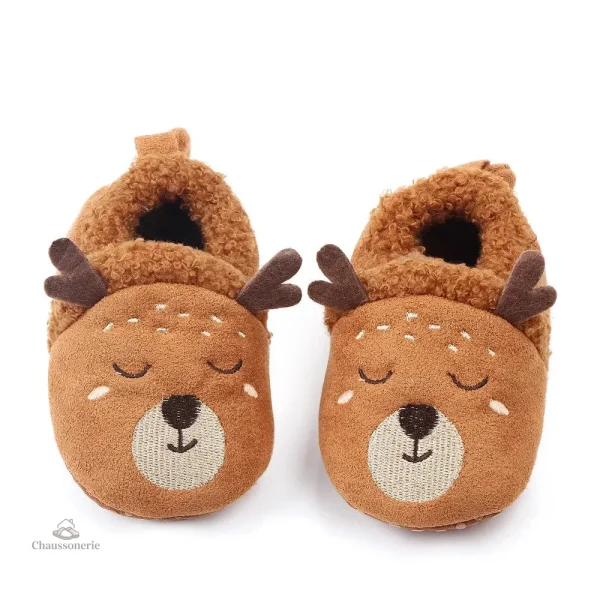 Chausson fourré bébé animaux doux et confortables - vue 34