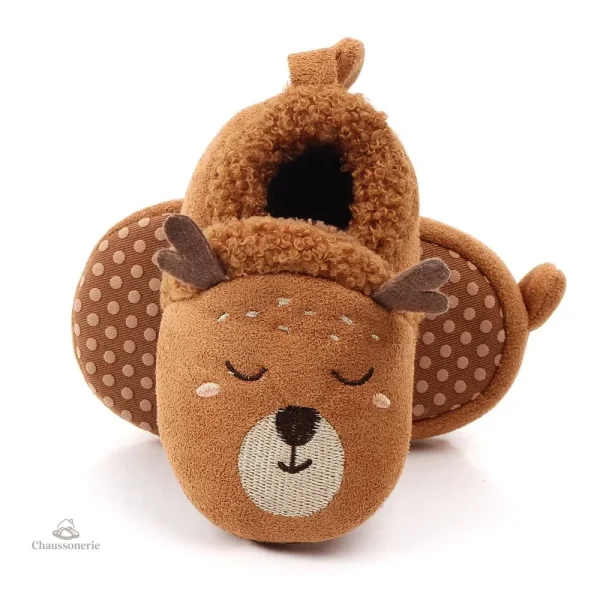 Chausson fourré bébé animaux doux et confortables - vue 36