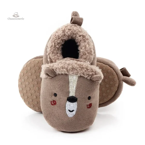 Chausson fourré bébé animaux doux et confortables - vue 38