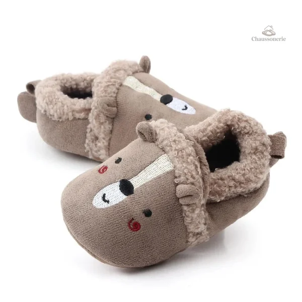 Chausson fourré bébé animaux doux et confortables - vue 39