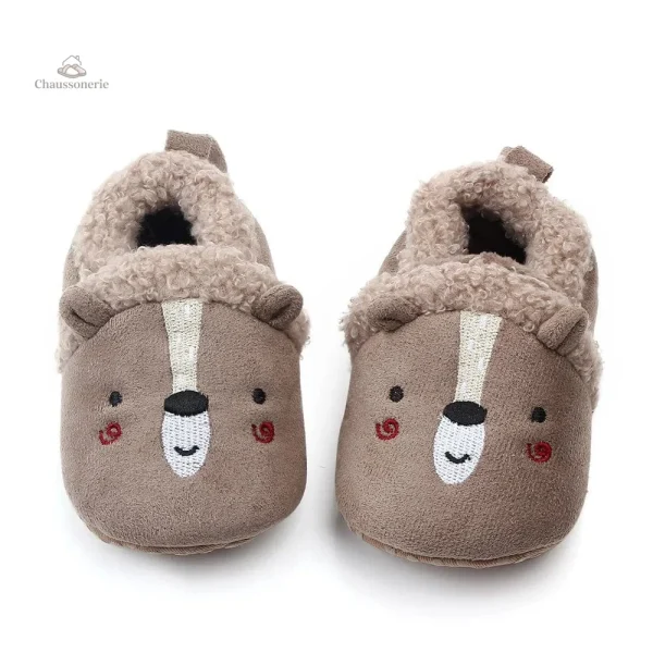 Chausson fourré bébé animaux doux et confortables - vue 40
