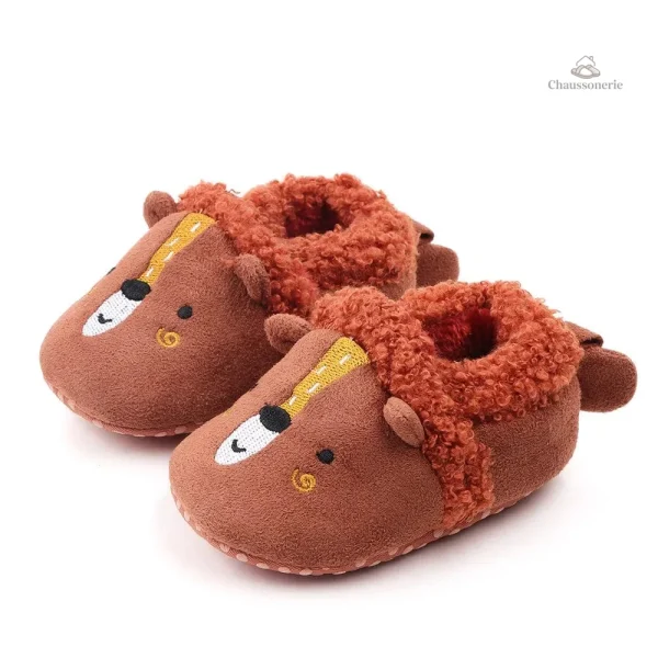 Chausson fourré bébé animaux doux et confortables - vue 44