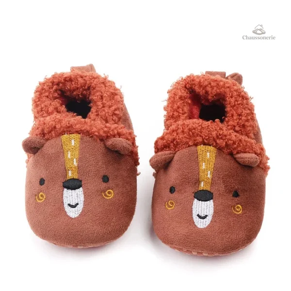 Chausson fourré bébé animaux doux et confortables - vue 46