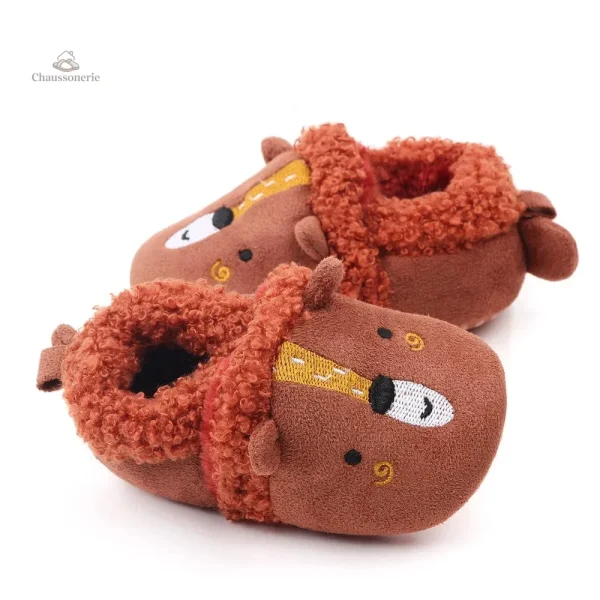 Chausson fourré bébé animaux doux et confortables - vue 47