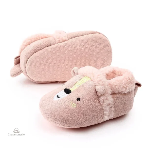 Chausson fourré bébé animaux doux et confortables - vue 48