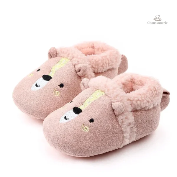 Chausson fourré bébé animaux doux et confortables - vue 50