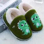 Chausson Garçon Dino Vert pour un confort ludique