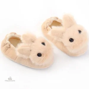 Chaussons Lapinou pour garçon, design mignon et ludique