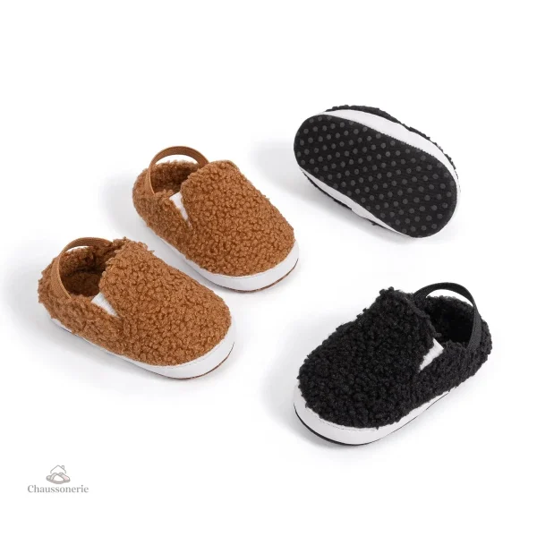 Chausson bébé en matière chaude
