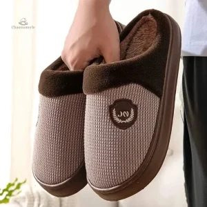 Chaussons chauds et antidérapants pour homme