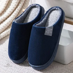 Chausson homme moderne en coton et laine