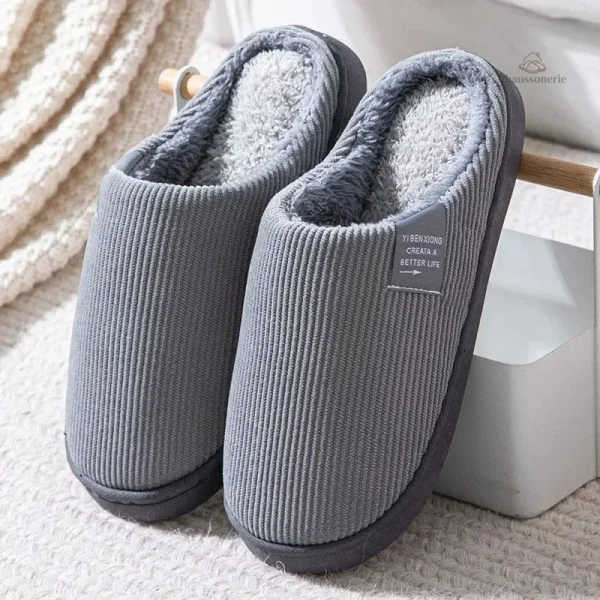 Chausson homme confortable en matériaux naturels