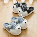 Chausson homme avec motif de loup