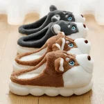 Chaussons homme originaux, loup mignon