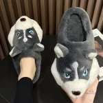 Chaussons humoristiques pour homme - loup