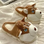 Chaussons loup, design drôle pour adult