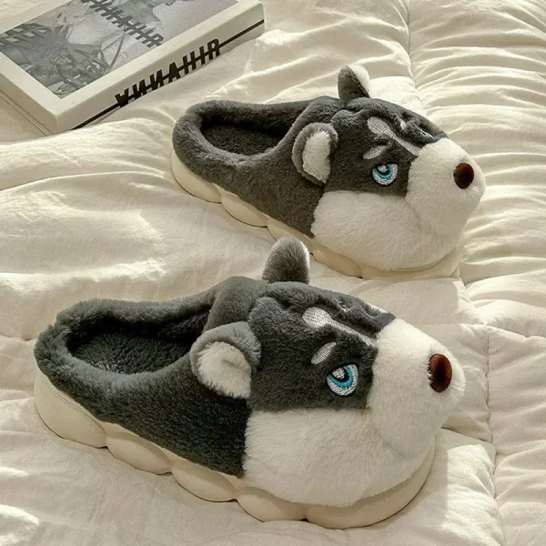 Chausson pour homme, inspiration animale loup