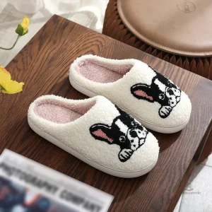 Chausson homme rigolo en forme de chien