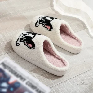 Chaussons amusants pour homme avec motif chien