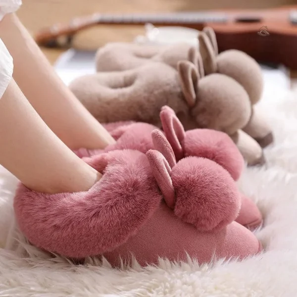 Chaussons lapin pour femme, parfaits pour l'hiver