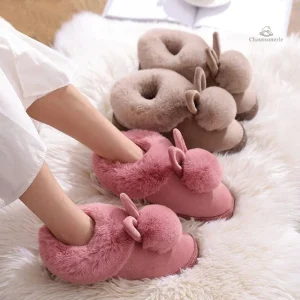 Chaussons lapin pour femme, style unique et amusant