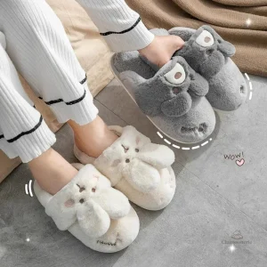 Chaussons pour femme, style lapin amusant et unique