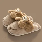 Chaussons doux pour femme, style animal ludique