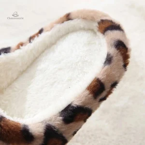 Chaussons Hiver Femme Motif Léopard
