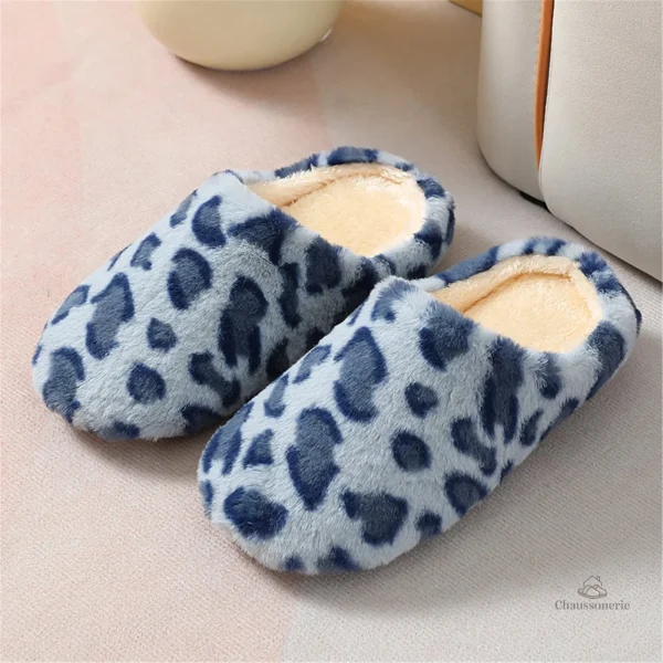 Chaussons Hiver Femme Chic Léopard