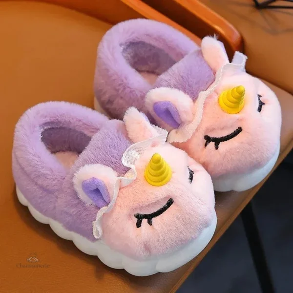 Chaussons fille doux et chauds