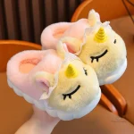Chaussons Licorne en peluche