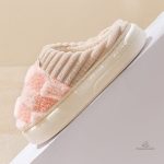 Chausson femme style décontracté à carreaux