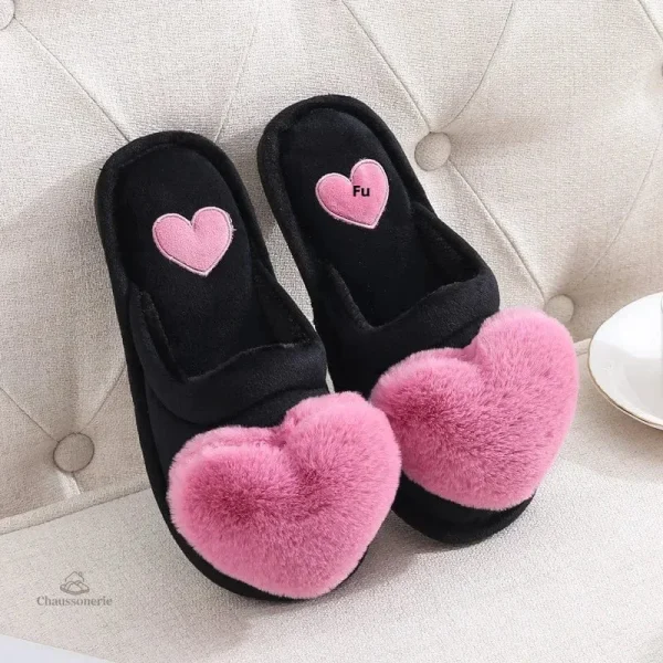 chausson-mule-femme-coeur-1-1 Chausson Mule Femme Cœur