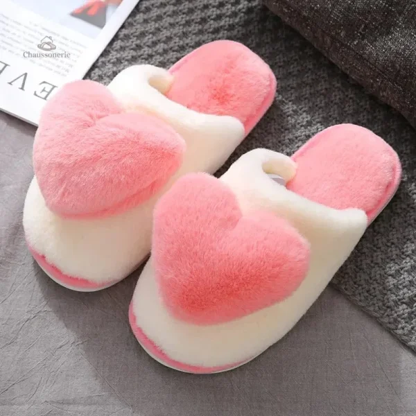 chausson-mule-femme-coeur-1 Chausson mule femme avec motif cœur