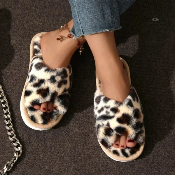 Chausson mule ouverte femme hiver - vue 4