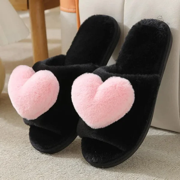 chausson-mule-ouverte-femme-coeur-1-1 Chausson Mule Ouverte Femme Cœur