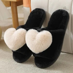 Chausson ouvert femme doux et confortable