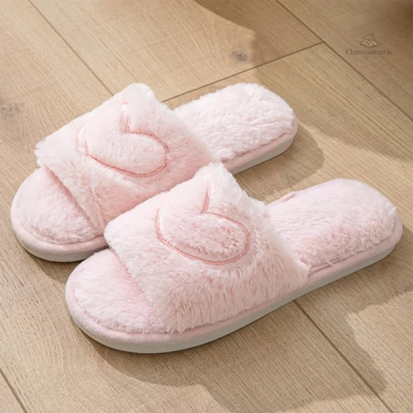 chausson-mule-ouverte-femme-coeur-1 Chausson mule ouverte femme cœur