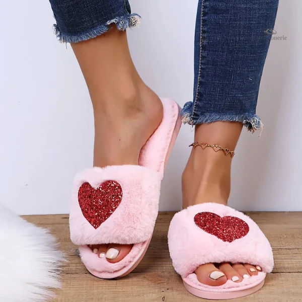 Chausson d'intérieur pailleté pour femme