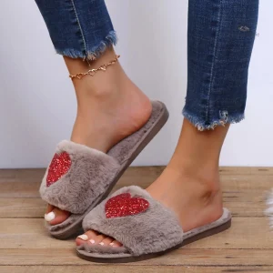 Mule confortable pour femme avec cœur