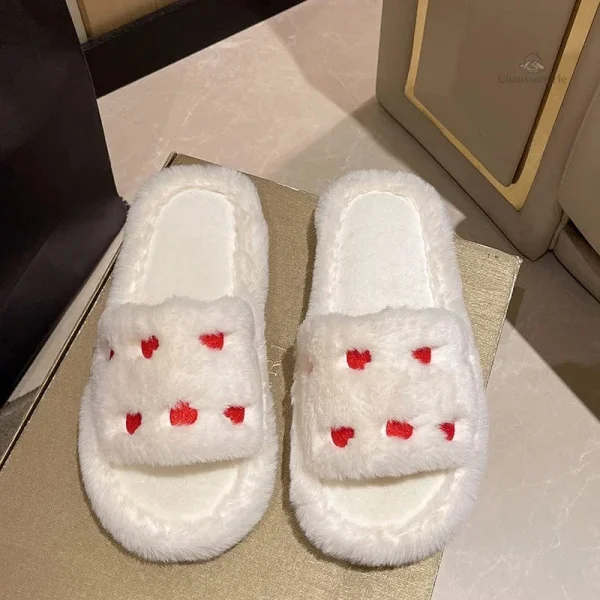 chausson-mule-ouverte-femme-petits-coeurs-1 Chausson mule ouverte femme Petits Cœurs