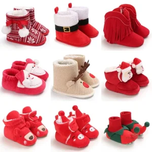 Chausson Noël Bébé souple pour les petits pieds