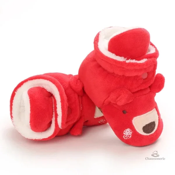 Chausson bébé avec design de sapin de Noël